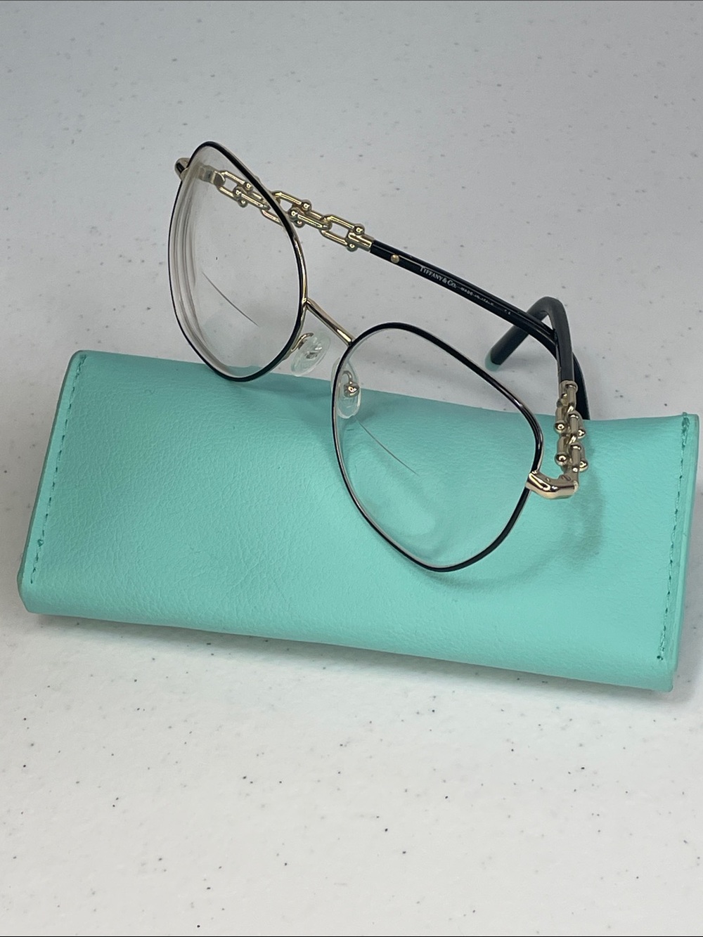 Tiffany & Co. Black and Gold Eyeglasses